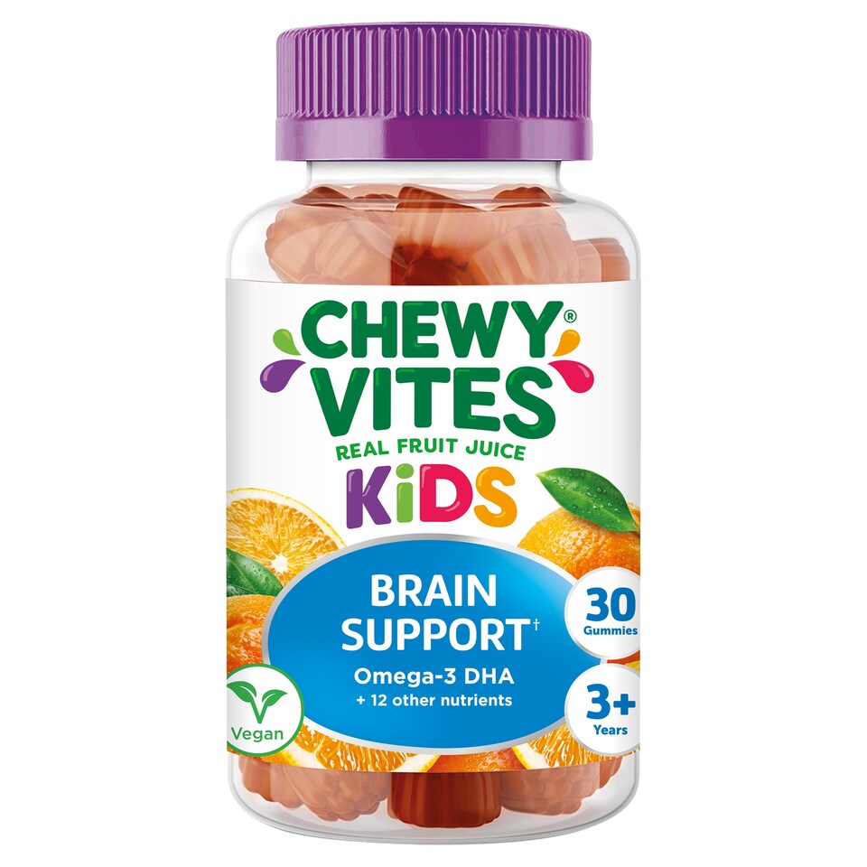 Chewy Vites Kids Brain Support Fruit Juice Gummies 30s