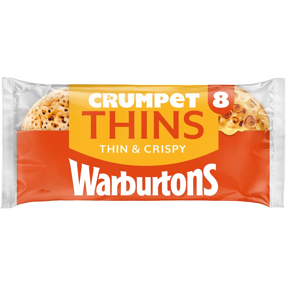 image 1 of Warburtons Crumpet Thins 8 pack