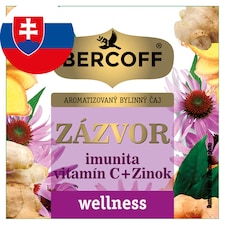 Bercoff Wellness Zázvor imunita vitamín C + zinok aromatizovaný bylinný čaj 10 x 2 g (20 g)