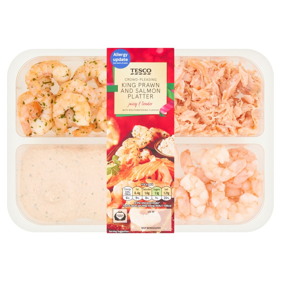Tesco Prawn & Salmon Platter 380G