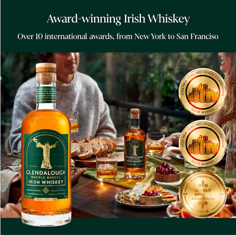 image 1 of Glendalough Double Barrell Irish Whiskey 70cl