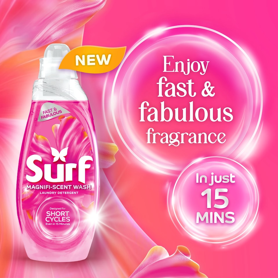 image 1 of Surf Magnifi-Scent Wash Floral Fusion Laundry Detergent 31 Washes 837ml
