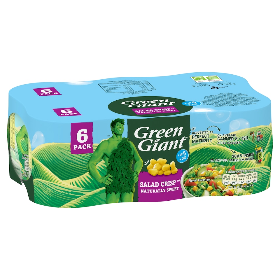 Green Giant Salad Crisp Sweet Corn 6X160g