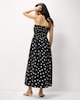 image 4 of F&F Polka Dot Bandeau Midi Dress in Multi Black