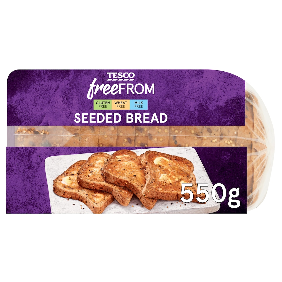 Tesco Free From Sliced Seeded Bread 550g