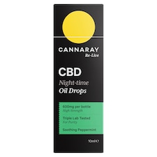 Cannaray Re-Live CBD Oil Drops Peppermint Night Time 600Mg 10ml