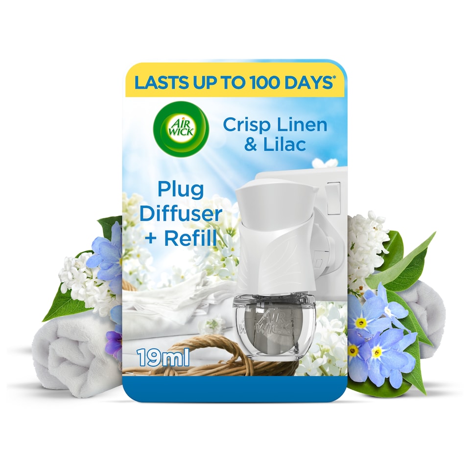image 1 of Airwick Air Freshener Plug In Kit Linen Lilac 19ml