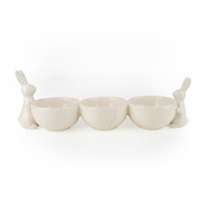 Candlelight embossed serve stand