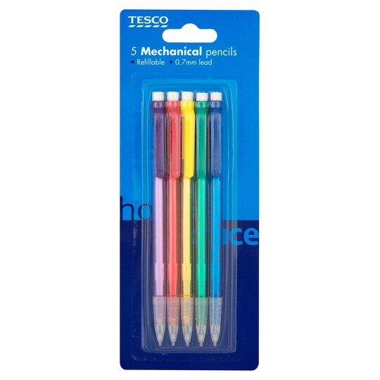TESCO MECHANICAL PENCILS 5 PACK Tesco Groceries