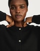 image 3 of F&F Textured Knit Button Front Cardigan in Black