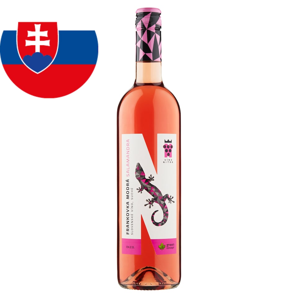 Víno Nitra Salamandra Frankovka modrá rosé slovenské víno ružové suché 0,75 l