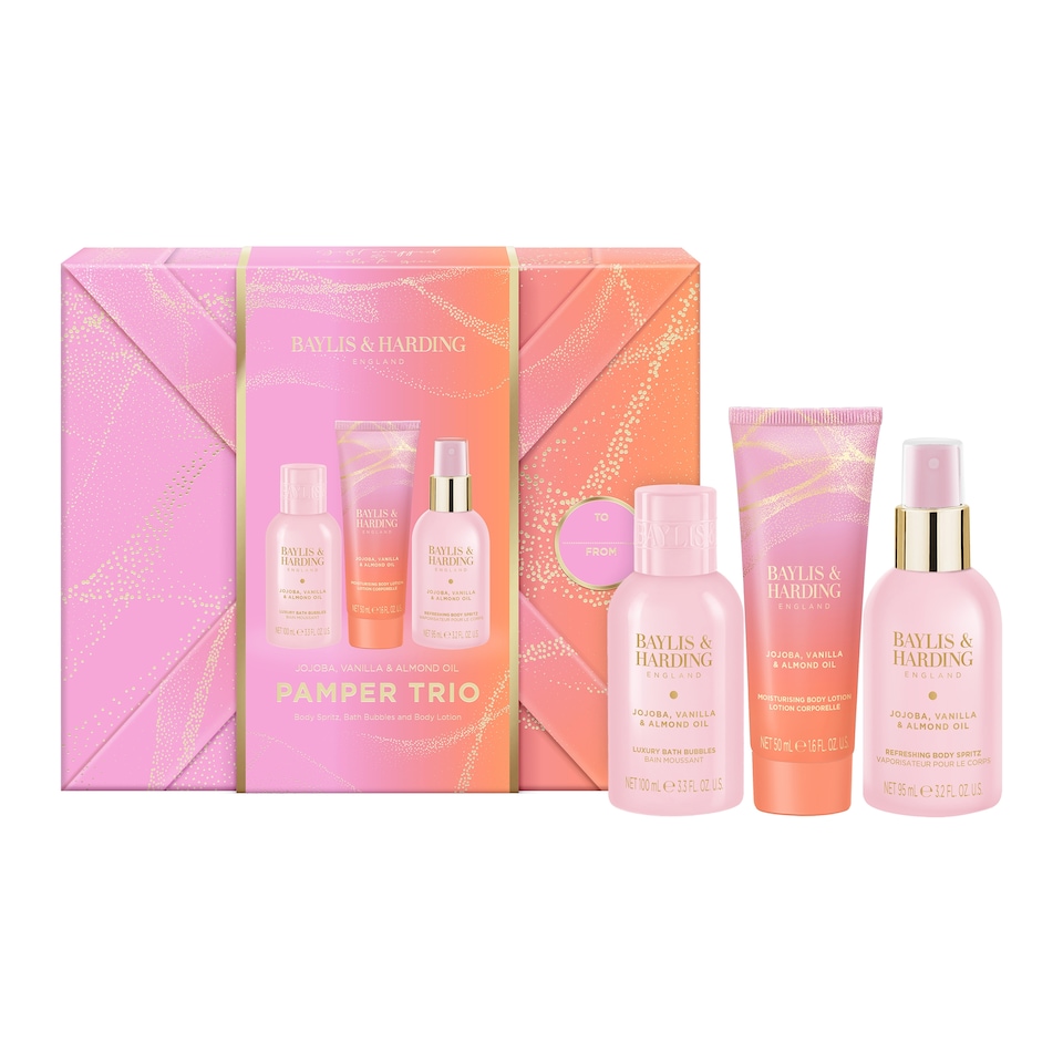 image 1 of Baylis & Harding Jojoba, Vanilla & Almond Pamper Trio Gift Set