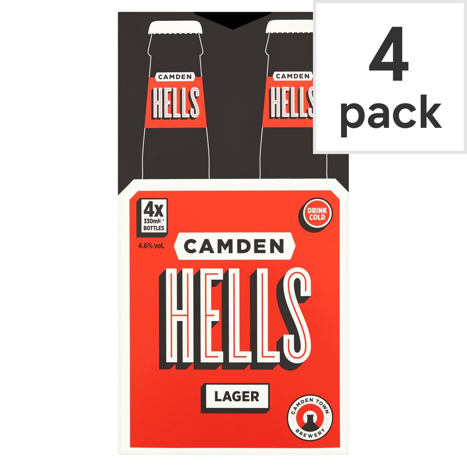 image 1 of Camden Hells Lager Bottle 4 X 330Ml