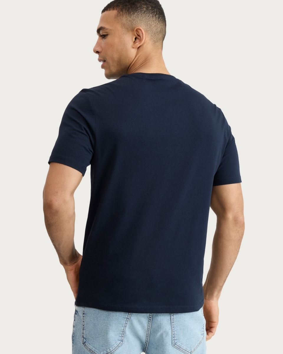 image 1 of F&F Cotton Rich Short Sleeved T-Shirt in Navy