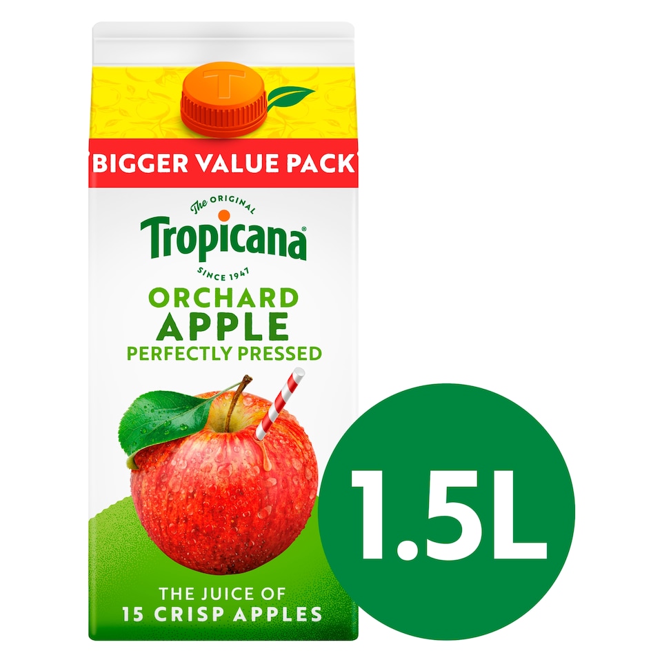 image 1 of Tropicana Pressed Apple Fruit Juice 1.5L