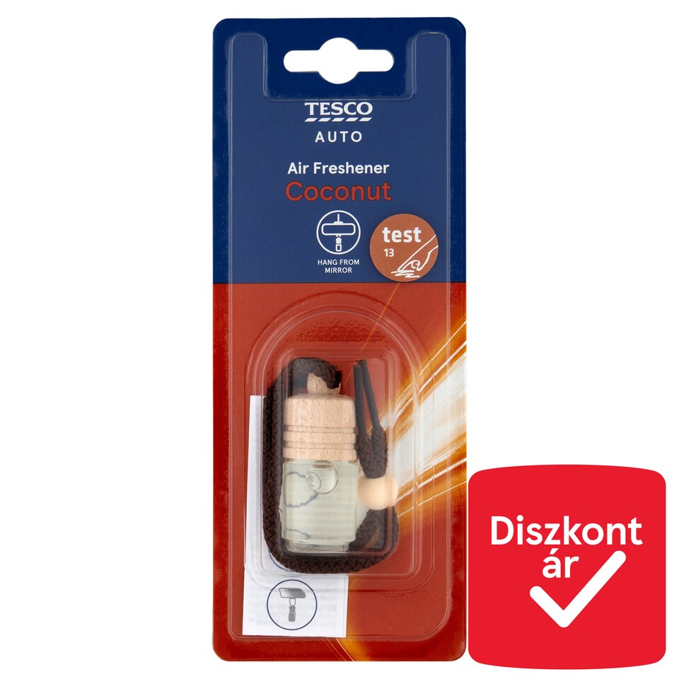 Tesco Auto Hanging Wooden Kókusz légfrissítő 5 ml