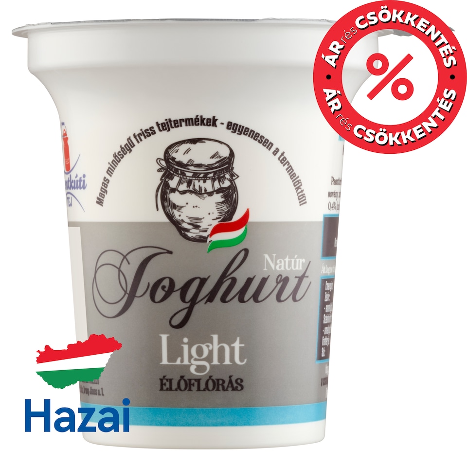 Szentkúti Tej Light élőflórás natúr joghurt 150 g