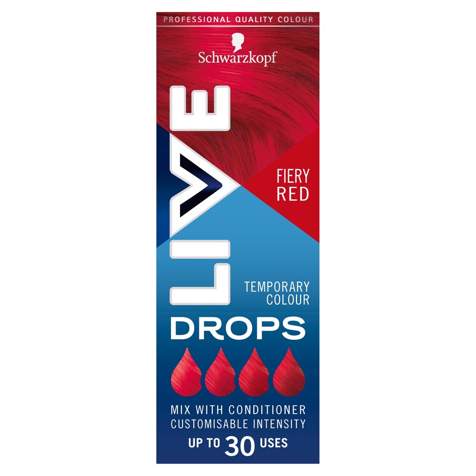 Obrázek 1 pro produkt Schwarzkopf Live Drops barvicí kapky na vlasy Ohnivá červená 30ml