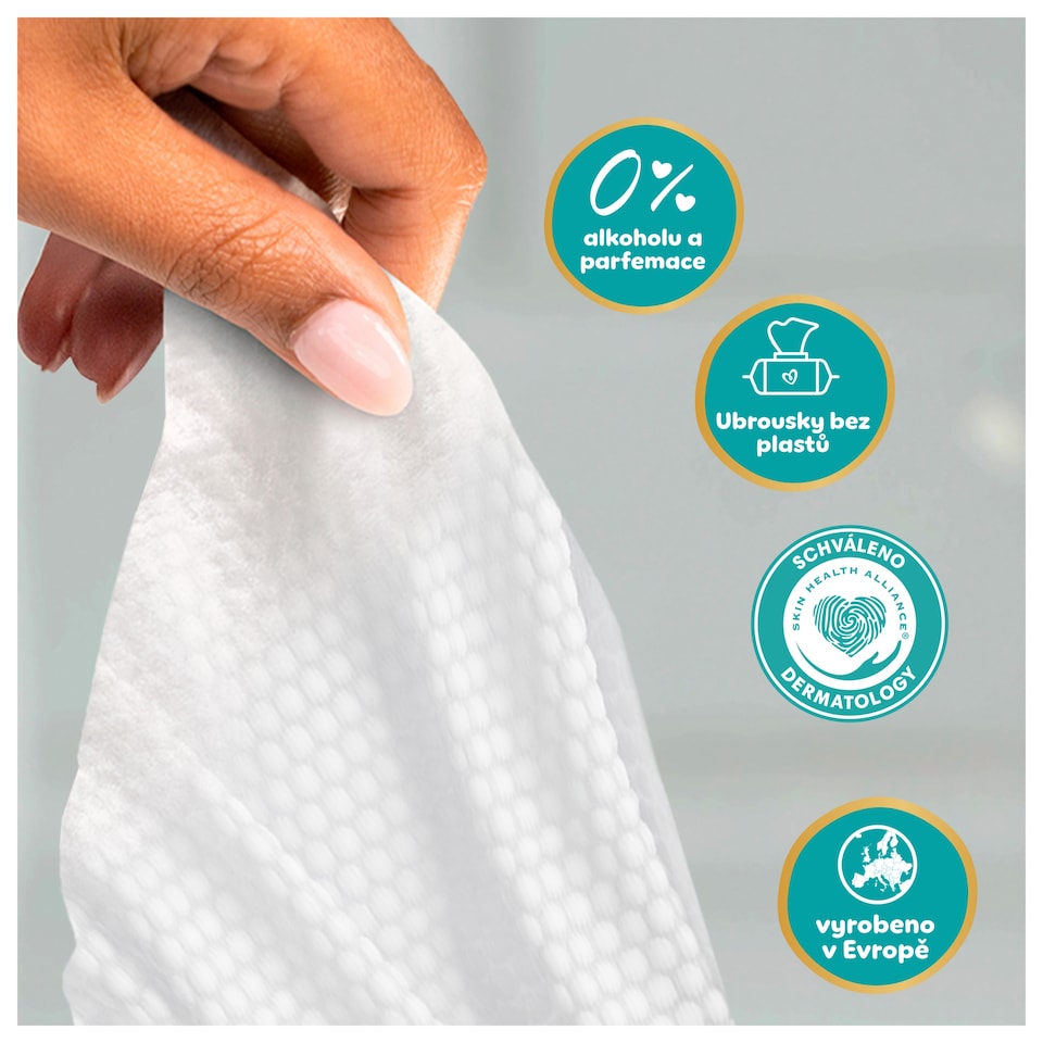Obrázek 1 pro produkt Pampers Aqua Soft Touch Baby Dětské Čisticí Ubrousky, 1 Balení 60 Ubrousků Čisticích Ubrousků