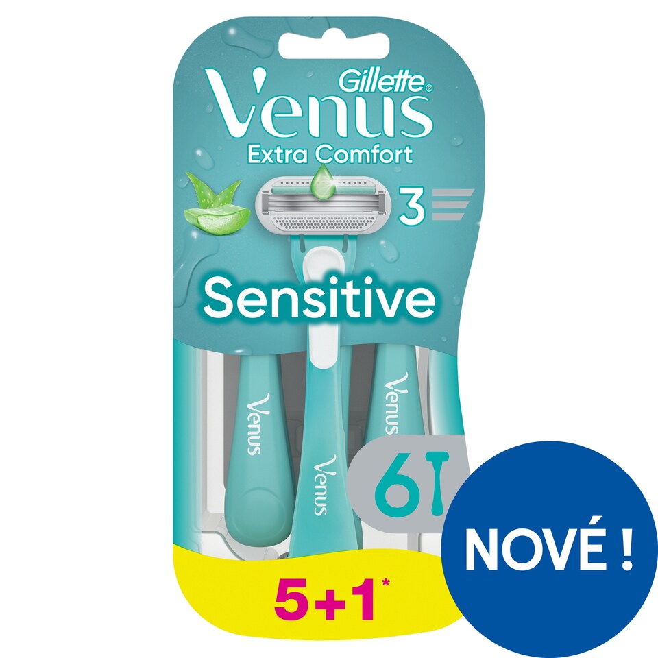 Obrázek 1 pro produkt Gillette Venus Extra Comfort Sensitive Pohotová Holítka, Balení Po 6