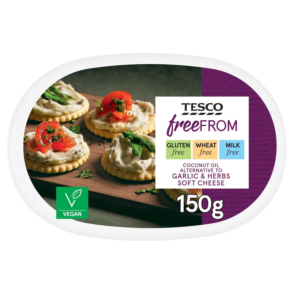 Tesco Free From Coconut Oil Alternative to Garlic and Herb Soft Cheese 150g