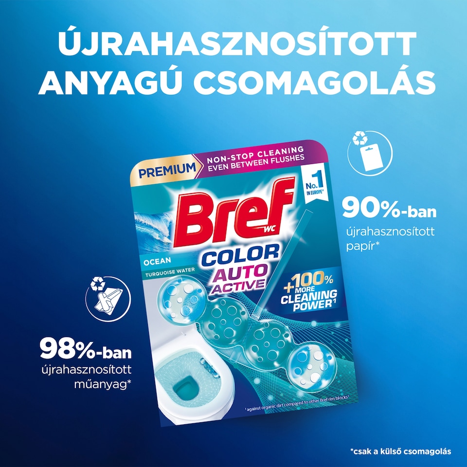 Bref Color Auto Active Ocean WC-frissítő 3 x 50 g  1. kép