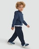 image 1 of F&F Boys Cotton Rich Kangaroo Pocket Hoodie in Navy
