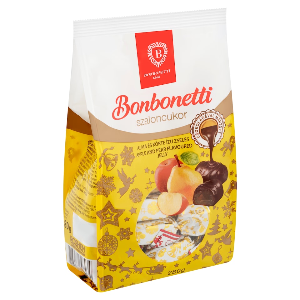 Bonbonetti Apple and Pear Flavoured Jelly Dessert in Chocolate 280 g