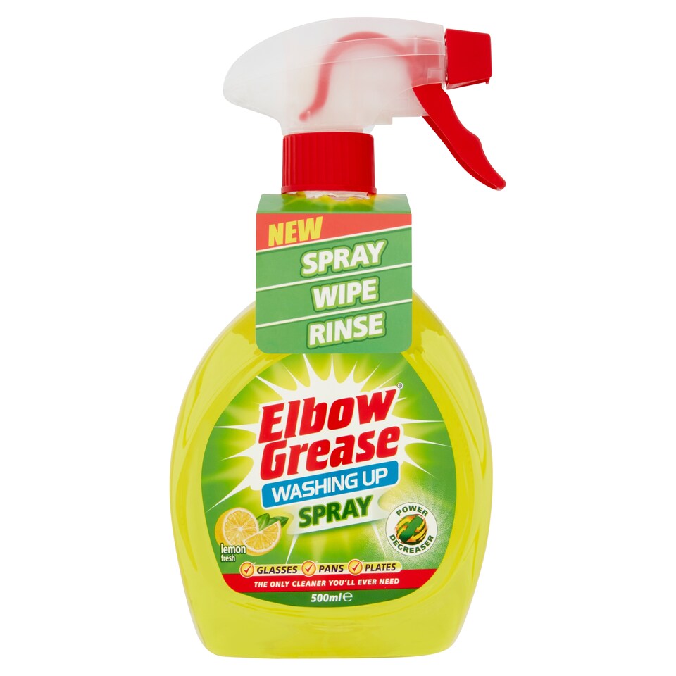 Elbow Grease Washing Up Liquid Spray Lemon 500Ml