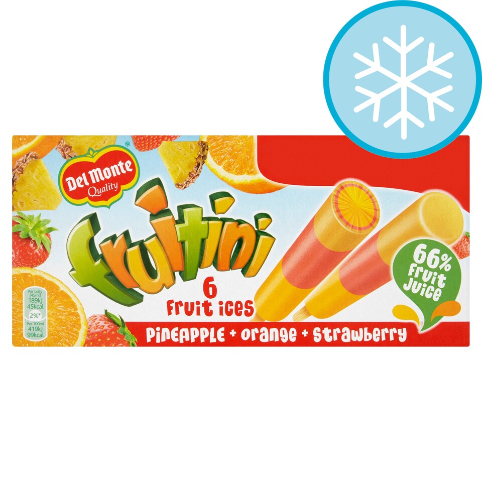 DEL MONTE FRUITINI FRT ICE LOLLIES 6 X 45ML