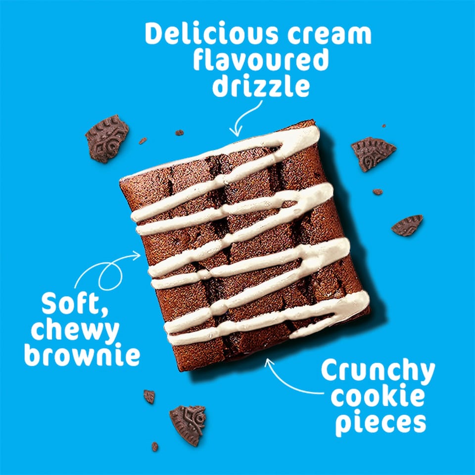 image 1 of Fibre One 90 Calorie Drizzle Squares - Cookies & Cream 4 x 24g