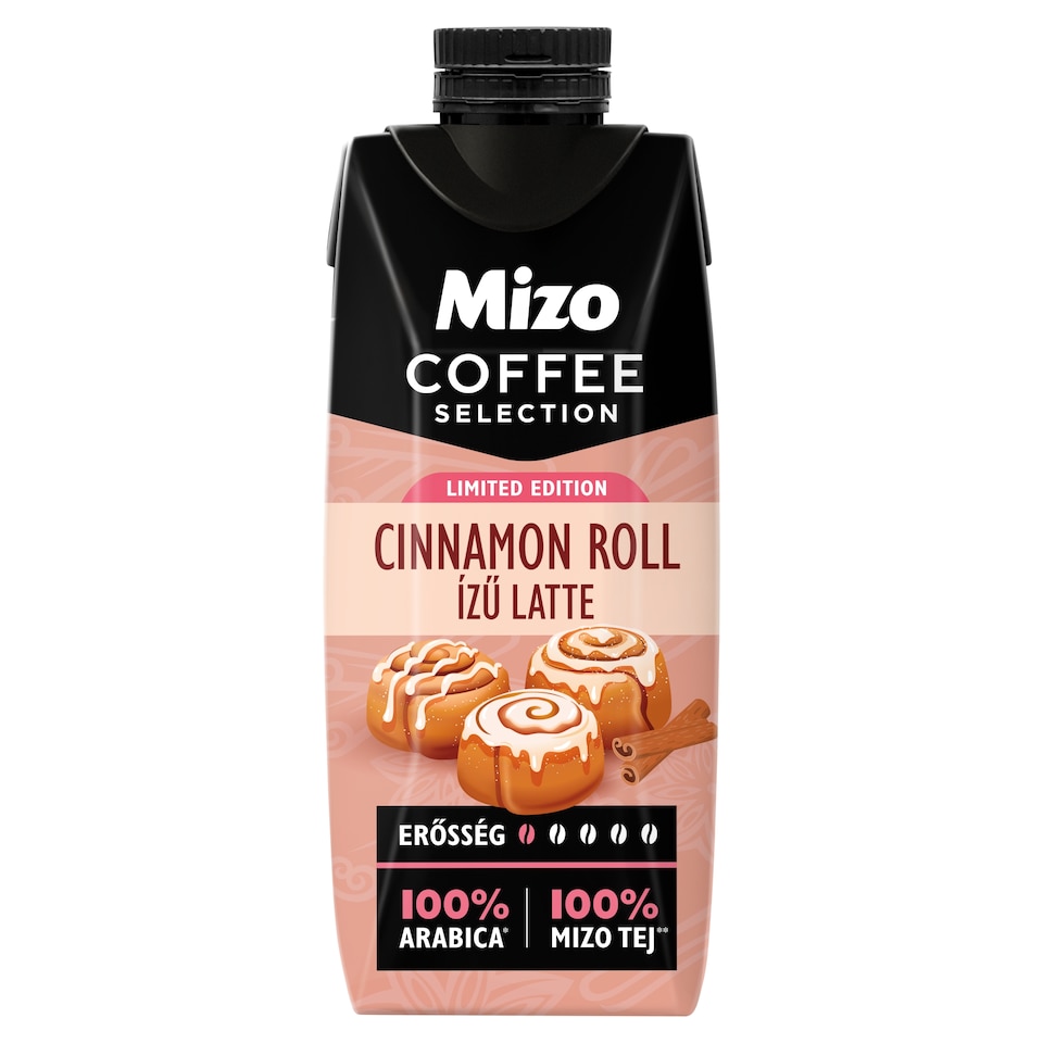 Mizo Coffee Selection Cinnamon Roll Latte UHT Low-Fat Coffee Milk Drink 250 ml