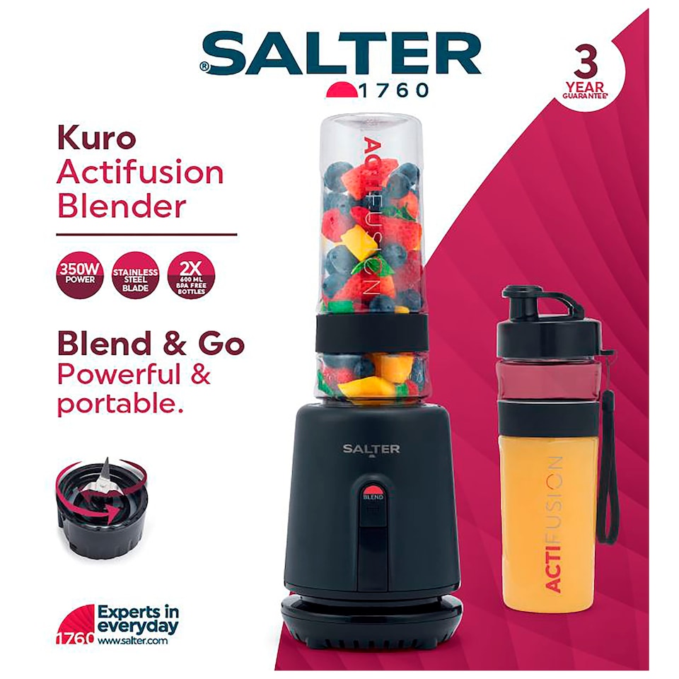 image 1 of Salter Kuro Actifusion Blender Set (Matt Black)