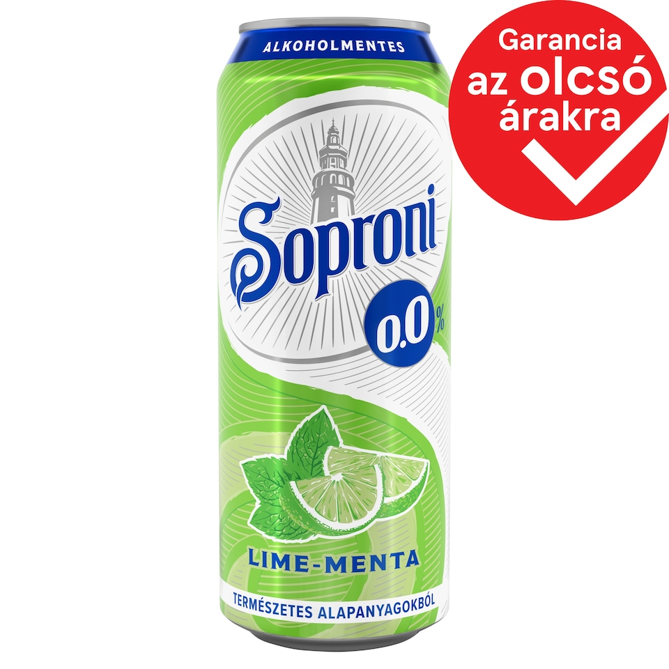 Soproni lime-mentás alkoholmentes sörital 0,0% 500 ml 