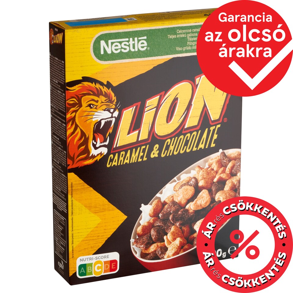 Nestlé Lion Caramel & Chocolate Crunchy Cereal with Vitamins and Minerals 400 g