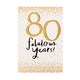 image 1 of Inkdrops Birthday Card 80 Fabulous Years!