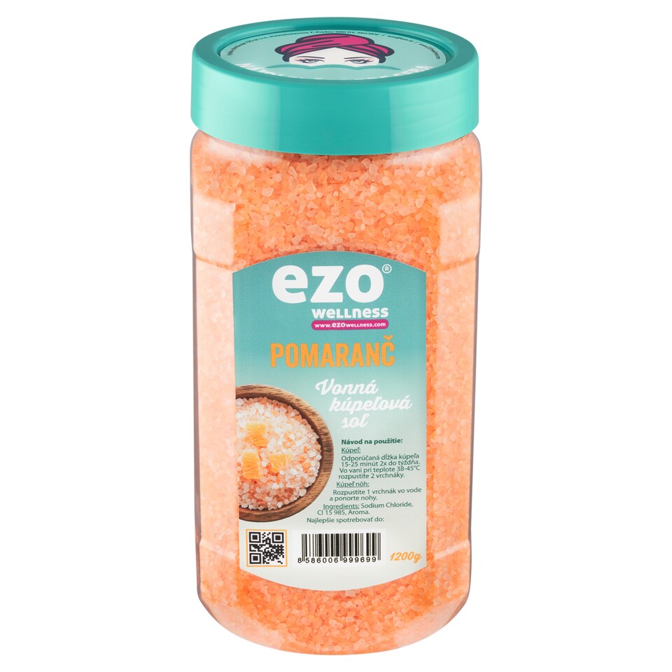 obrázok 1 z Ezo Wellness pomaranč vonná kúpeľová soľ 1200 g