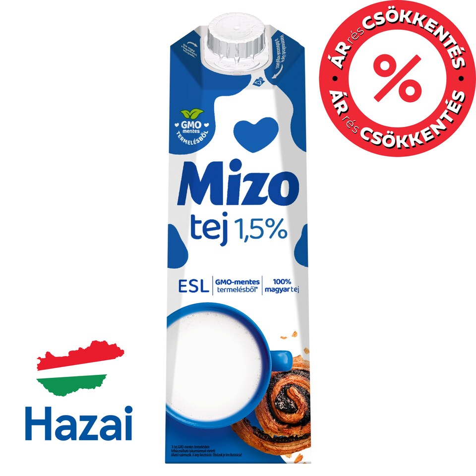 Mizo ESL Low Fat Milk 1,5% 1 l