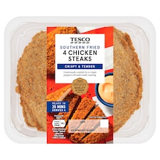 Tesco 4 Southern Fried Steaks (C) 505g