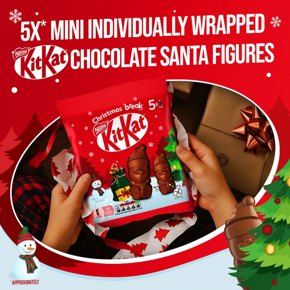 image 1 of Kit Kat Santa Milk Chocolate Sharing Bag 55G