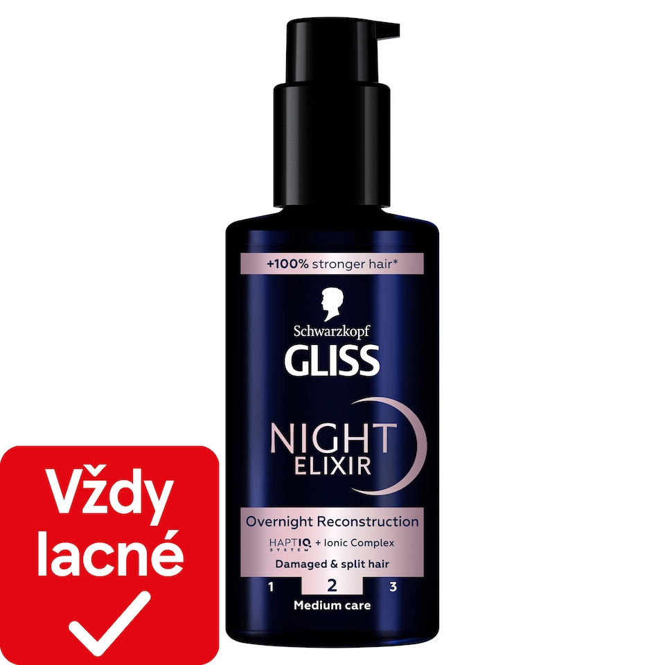 obrázok 1 z Schwarzkopf Gliss Night Elixir Overnight Reconstruction nočný elixír na vlasy 100 ml