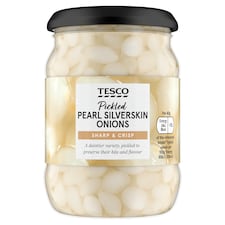 Tesco Pickled Pearl Silverskin Onions 340g
