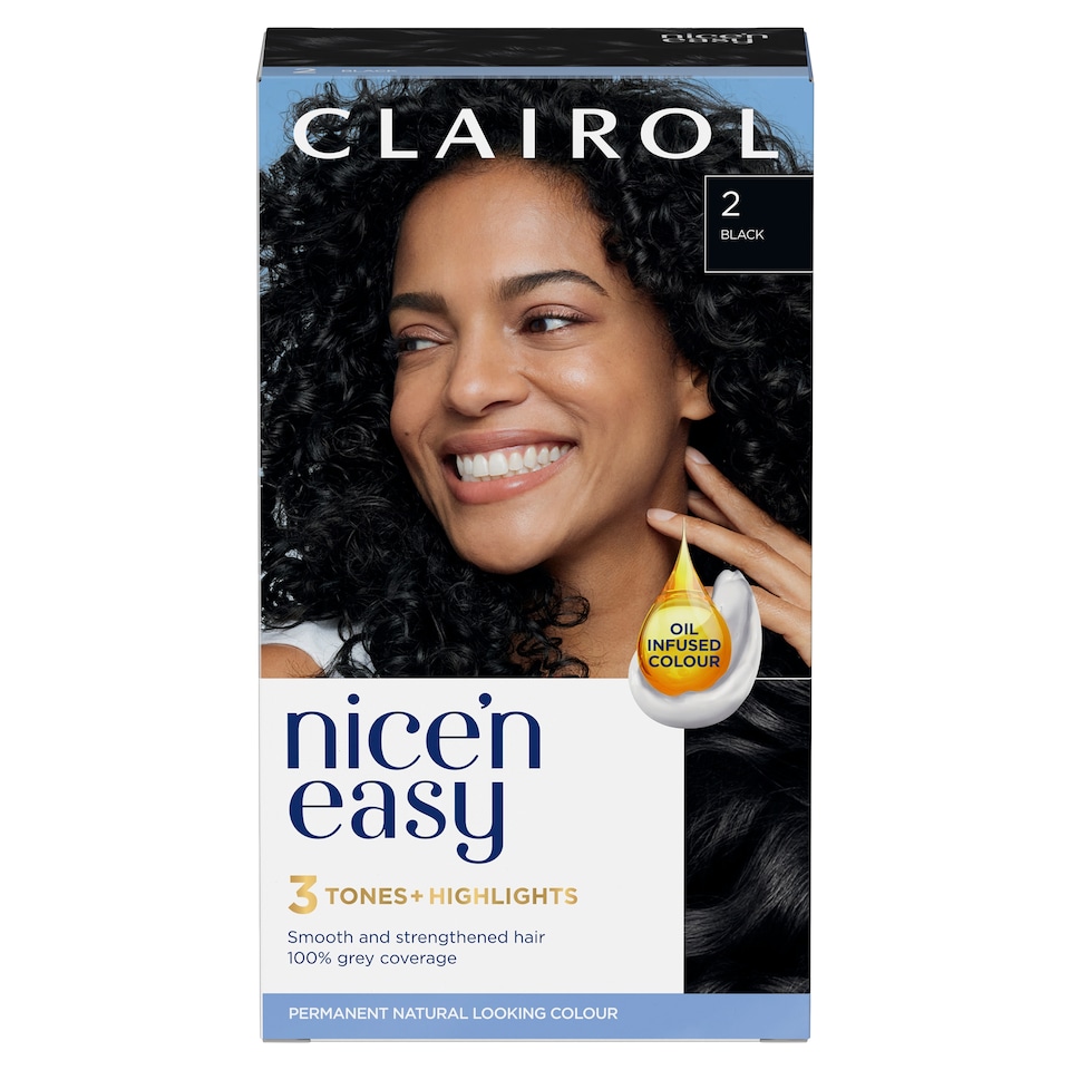 image 1 of Clairol Nice ‘N Easy Black 2 Hair Dye
