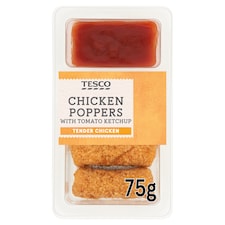 Tesco Chicken Poppers With Tomato Ketchup 75g