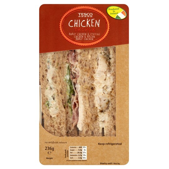 Tesco Chicken Triple Sandwich Tesco Groceries