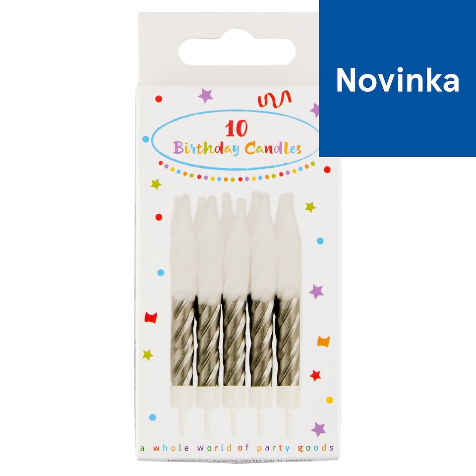 Decorata Party Narodeninové sviečky 10 ks