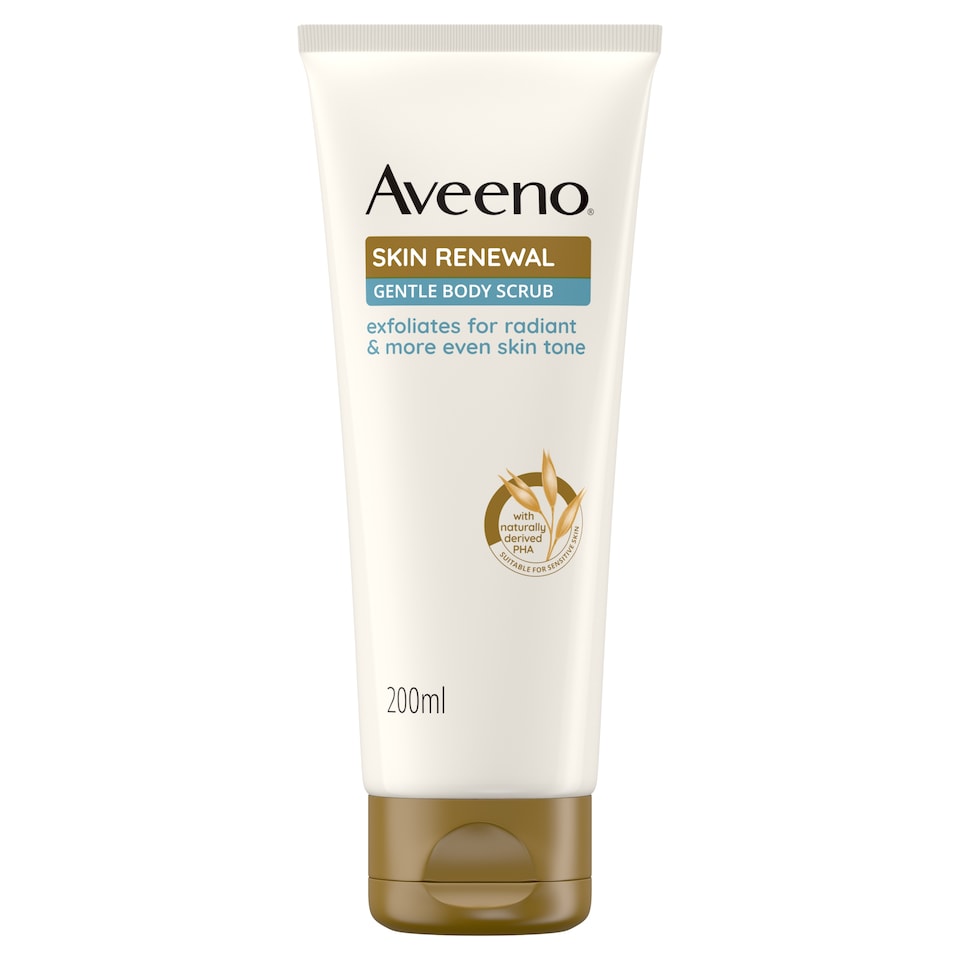 image 1 of Aveeno Skin Renewal Gentle Body Lotion Scrub Rough & Bumpy Skin 200ml