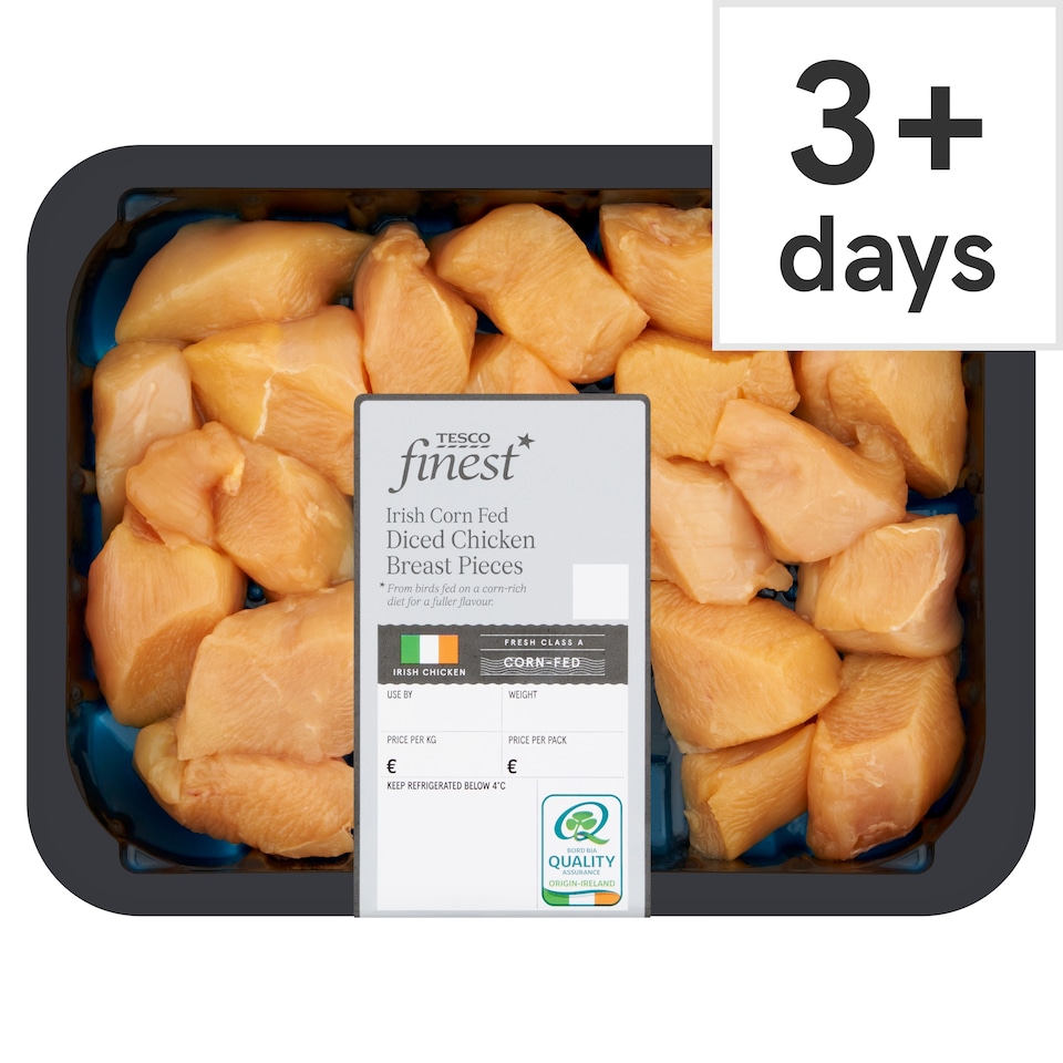 Tesco Finest Corn Fed Diced Chicken Fillets 300G