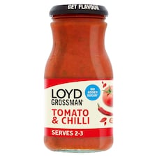 Loyd Grossman No Added Sugar Tomato & Chilli Sauce 350G