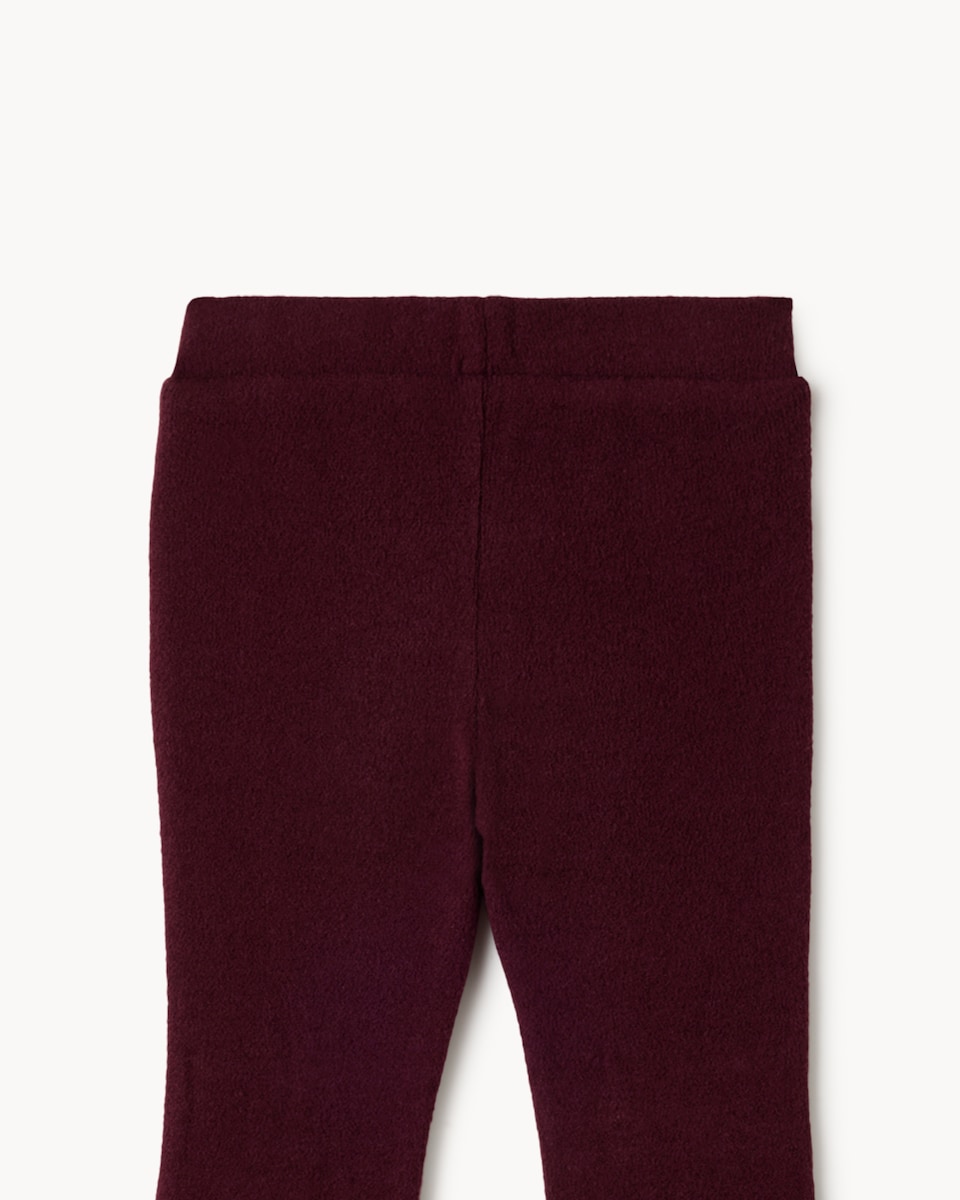 image 1 of F&F Girls Bow Top and Flared Leggings Set in Burgundy